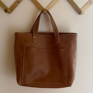 Portland Leather Cappuccino Medium Cross Body Tote